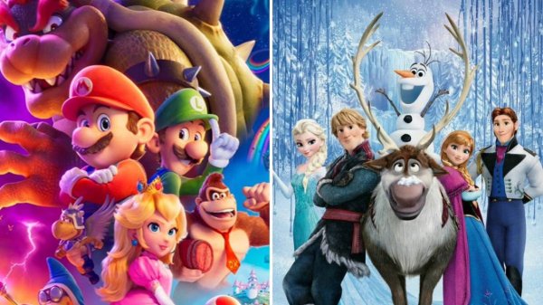 "Super Mario Bros. La Película" venció a "Frozen"