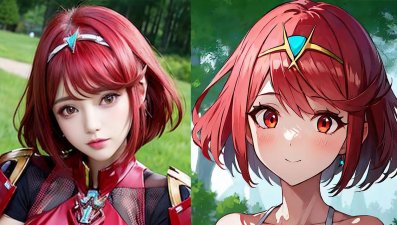 La IA ahora nos sorprende con las versiones reales de Pyra y Mythra