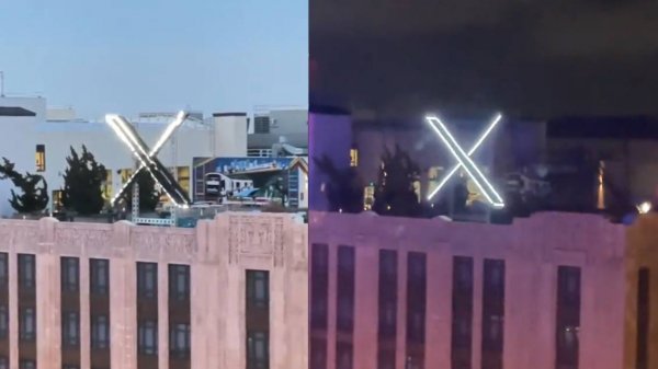 Elon Musk se quedó sin la "X" en el edificio de la red social